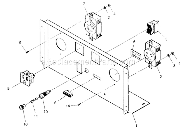 Page G Diagram and Parts List for 8649-1  Briggs and Stratton Generator